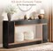 Farmhouse Console Table 2 Tier Entryway Sofa Table Narrow Storage Black Walnut
